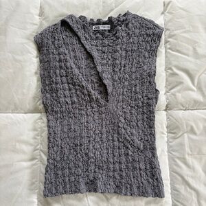 Grey Zara Top Size Small
